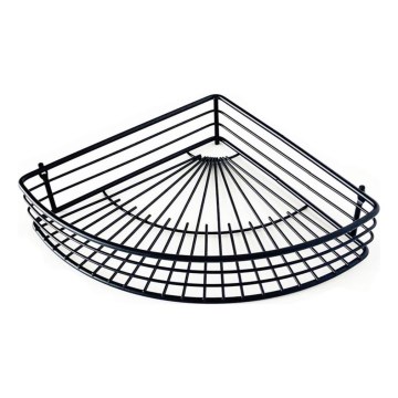 Corner shower shelf 22.7 x 31.5 cm black