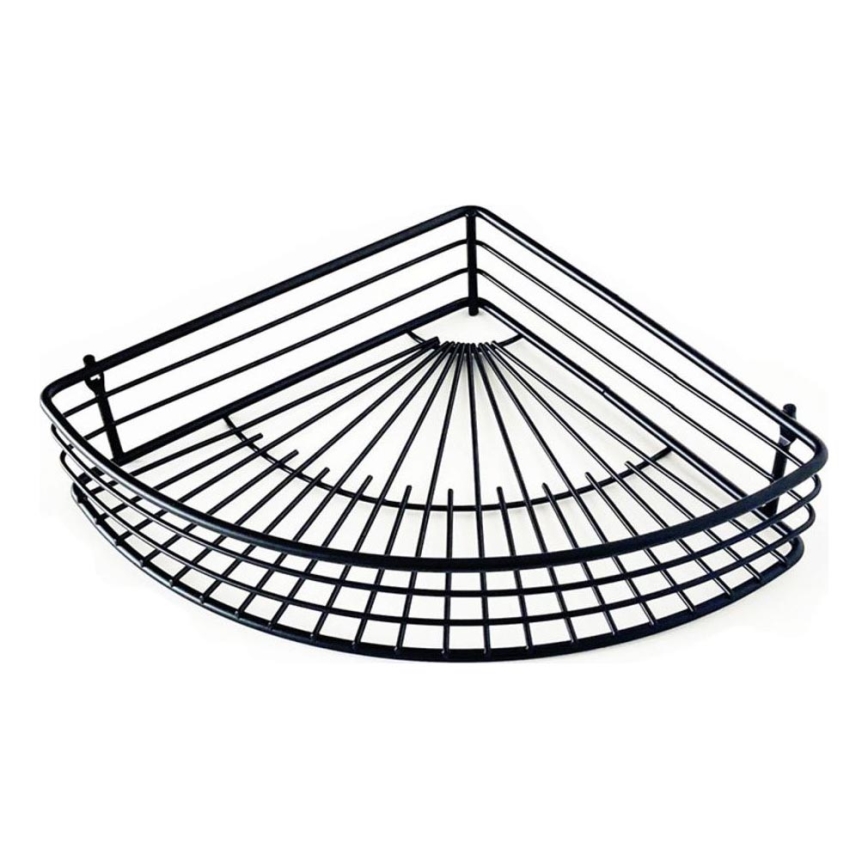 Corner shower shelf 22.7 x 31.5 cm black