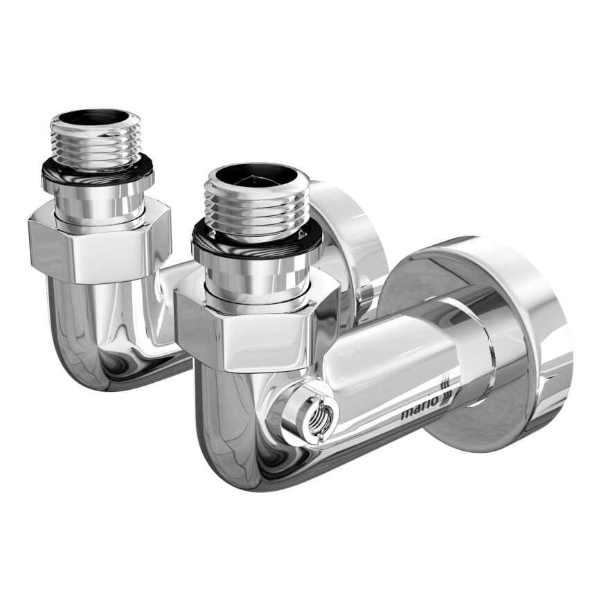 Corner stop valve 2 pcs shiny chrome