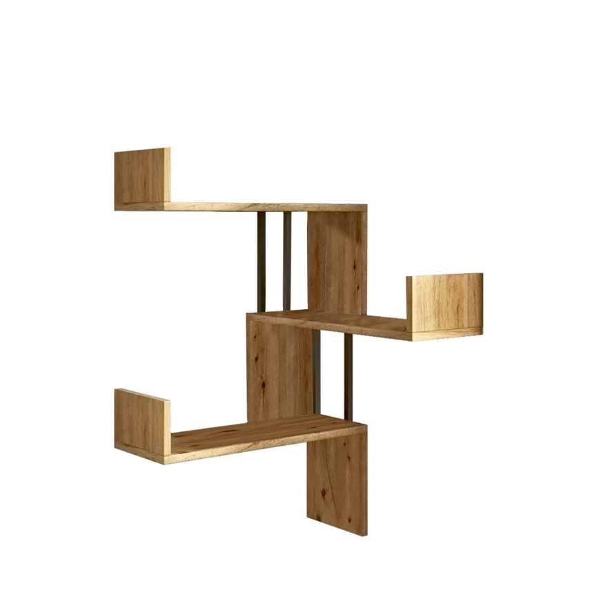 Corner wall shelf 109,4x60 cm pine atlantic
