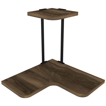 Corner wall shelf AGORA 33,8x38,5 cm brown