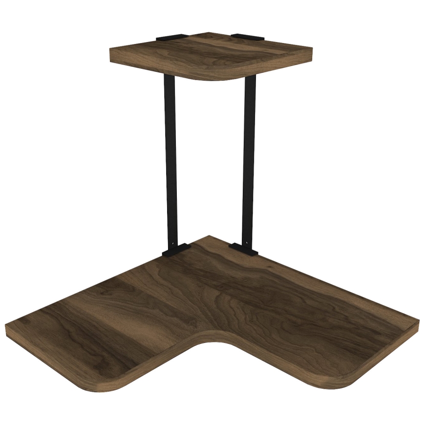 Corner wall shelf AGORA 33,8x38,5 cm brown