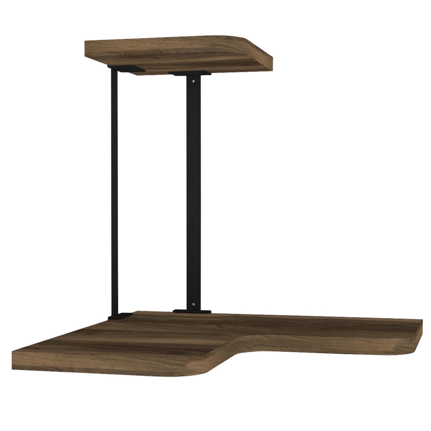 Corner wall shelf AGORA 33,8x38,5 cm brown