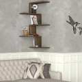 Corner wall shelf CANIKO 109x51,5 cm brown