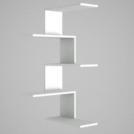Corner wall shelf CANIKO 109x51,5 cm white