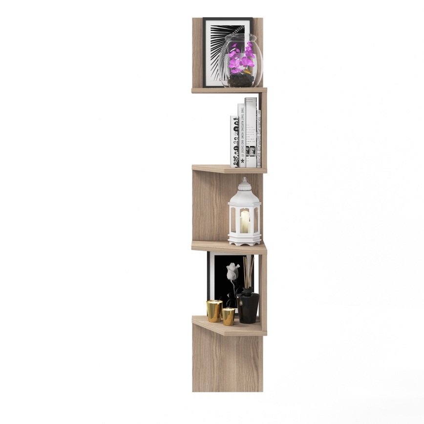 Corner wall shelf DESALDO 155,2x29,6 cm beige
