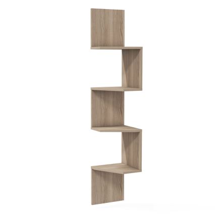 Corner wall shelf DESALDO 155,2x29,6 cm beige