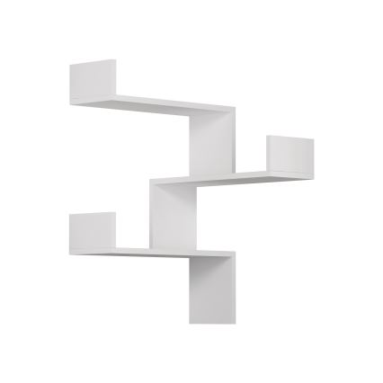 Corner wall shelf LUKSA 90x60 cm white