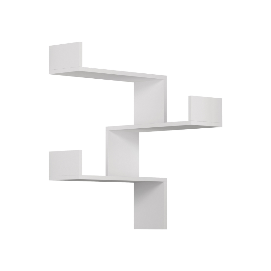 Corner wall shelf LUKSA 90x60 cm white