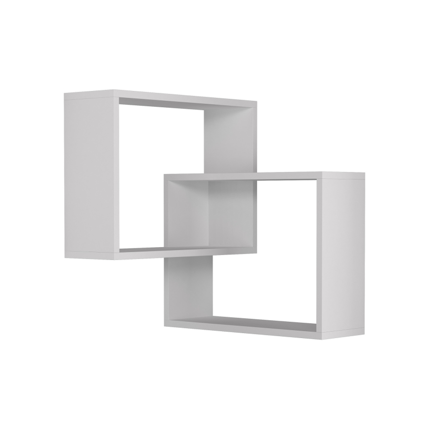 Corner wall shelf RING 68x68 cm white