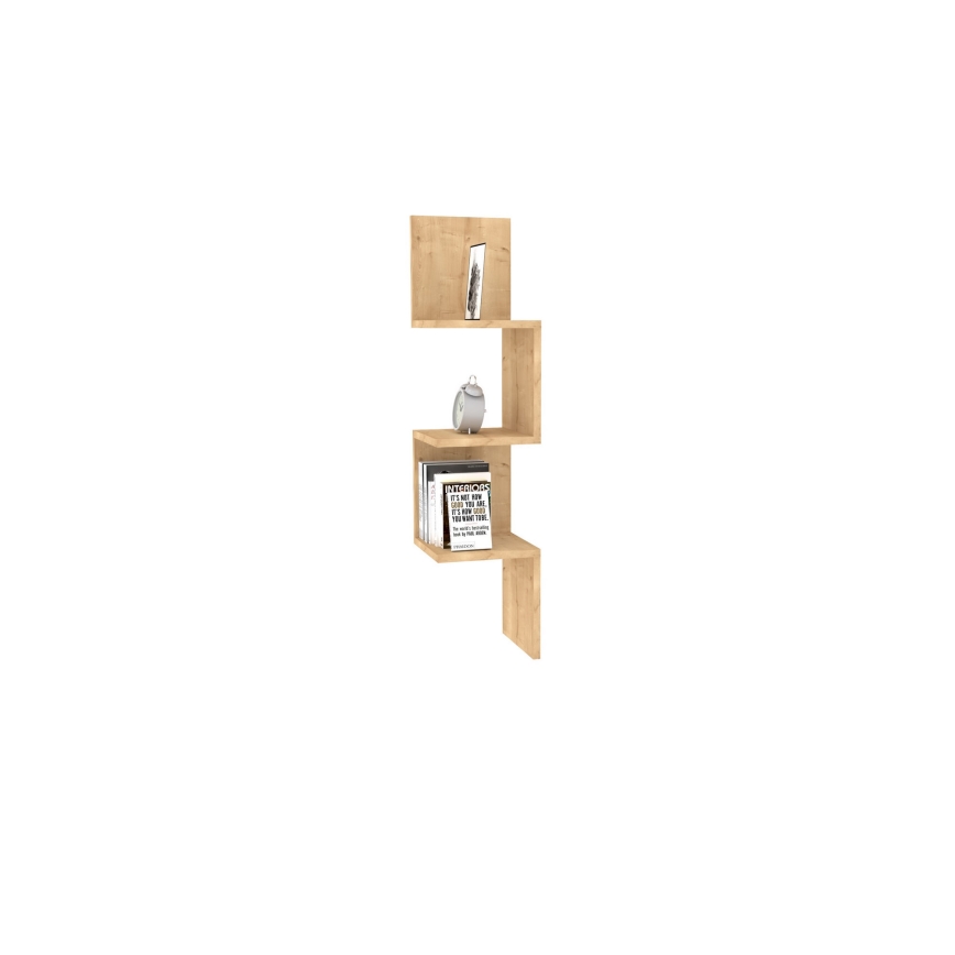 Corner wall shelf ZIKZAK 105,4x25 cm beige