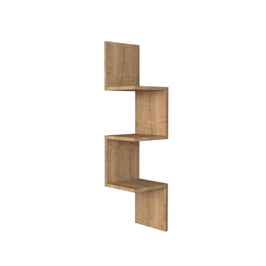 Corner wall shelf ZIKZAK 105,4x25 cm beige