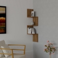 Corner wall shelf ZIKZAK 105,5x25 cm brown