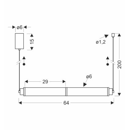 CORTE LED Cable Pendant Light, 18W, 230V, Black