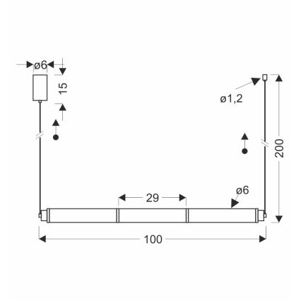 CORTE LED Cable Pendant Light, 25W/230V, Black