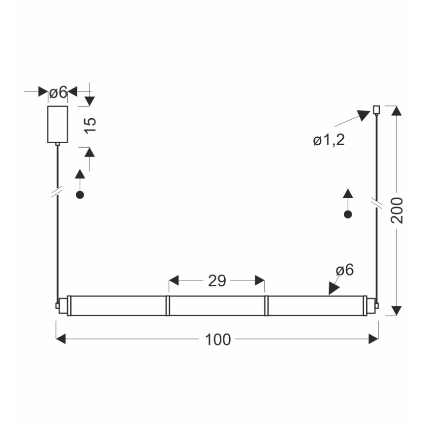 CORTE LED Cable Pendant Light, 25W/230V, Black