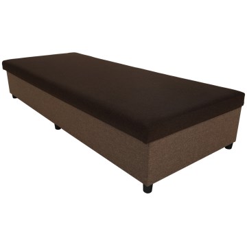 CORY Upholstered Bed with Storage 80 x 200 cm, Brown