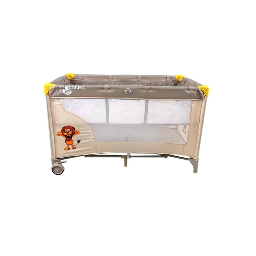 COSING - ADAM Lion Beige Travel Cot with Adjustable Recline