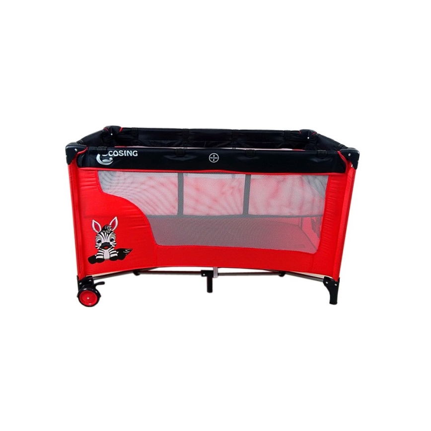 COSING - ADAM Zebra Red Adjustable Travel Cot