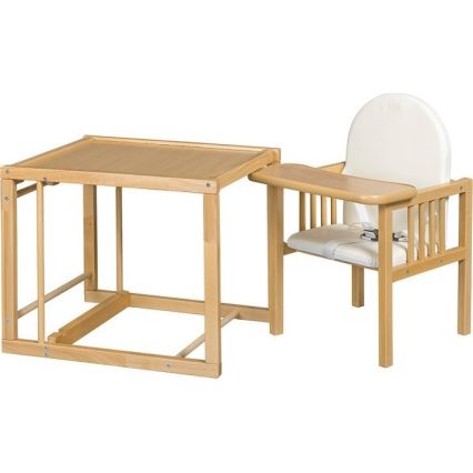 COSING - Viktoria 2-in-1 Children's Dining Chair Beech/Cream
