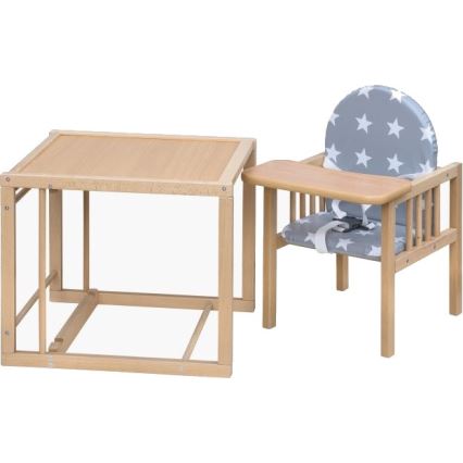 COSING - Viktoria 2-in-1 Children's Dining Chair, Beech/Gray