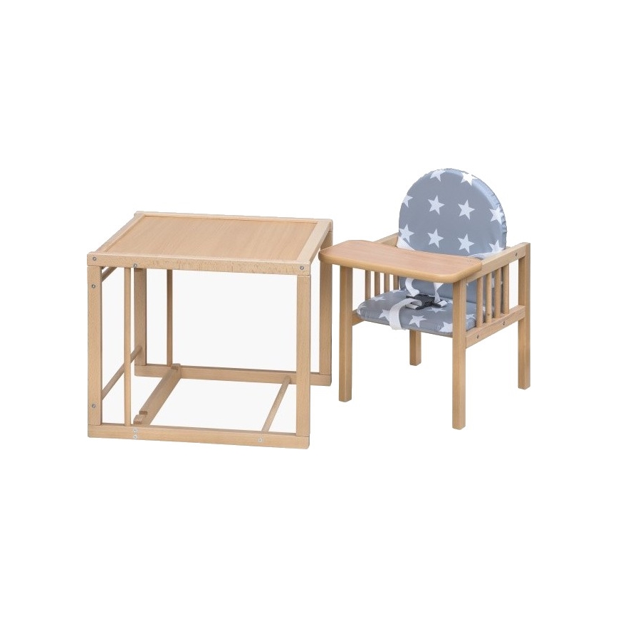 COSING - Viktoria 2-in-1 Children's Dining Chair, Beech/Gray