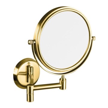 Cosmetic Mirror 18 x 25 cm, Stainless Steel/Gold