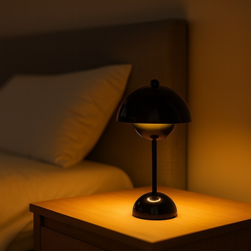 COSTA LED Rechargeable Touch Table Lamp LED/3W/5V 2400 mAh 3000-6000K Black