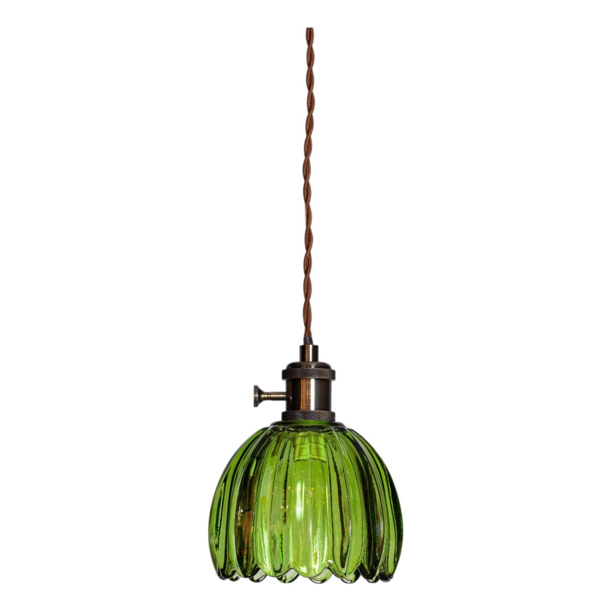 Cottex - NORA Plug-in Cord Pendant Light 1xE14/5W/230V, Green