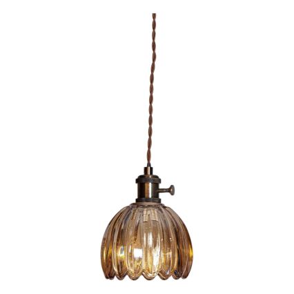 Cottex - NORA plug-in corded pendant light 1xE14/5W/230V brown