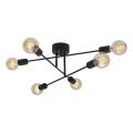 Cottex - BATON Surface-mounted ceiling light 6xE27/60W/230V black