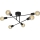 Cottex - BATON Surface-mounted ceiling light 6xE27/60W/230V black