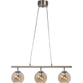 Cottex - CAPELLA cable-hung pendant light 3xE14/40W/230V smoked/brown