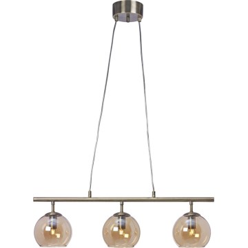 Cottex - CAPELLA cable-hung pendant light 3xE14/40W/230V smoked/brown