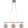 Cottex - CAPELLA cable-hung pendant light 3xE14/40W/230V smoked/brown