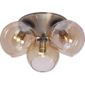 Cottex CAPELLA Ceiling Light 3xE14/40W/230V Ø 37 cm, Smoked/Brown