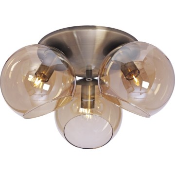 Cottex CAPELLA Ceiling Light 3xE14/40W/230V Ø 37 cm, Smoked/Brown