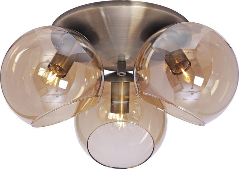 Cottex CAPELLA Ceiling Light 3xE14/40W/230V Ø 37 cm, Smoked/Brown