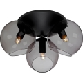 Cottex - Ceiling light CAPELLA 3xE14/40W/230V diam. 37 cm smoked/black