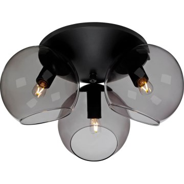 Cottex - Ceiling light CAPELLA 3xE14/40W/230V diam. 37 cm smoked/black