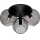Cottex - Ceiling light CAPELLA 3xE14/40W/230V diam. 37 cm smoked/black