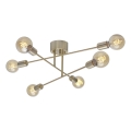 Cottex - Flush-mounted chandelier BATON 6xE27/60W/230V brass