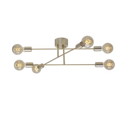 Cottex - Flush-mounted chandelier BATON 6xE27/60W/230V brass