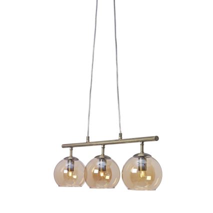 Cottex - CAPELLA cable-hung pendant light 3xE14/40W/230V smoked/brown