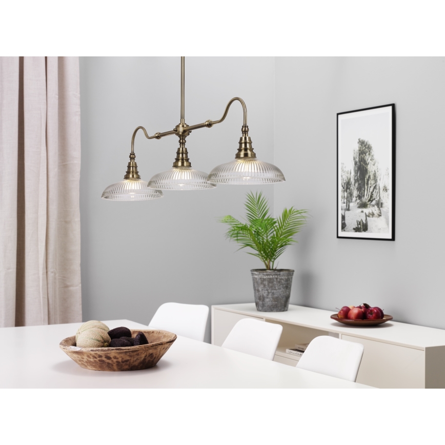 Cottex - SNOOKER Rod Pendant Light 3xE27/60W/230V