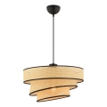 COUPER 1xE27/60W/230V beige/black pendant lamp