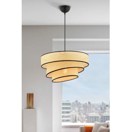 COUPER 1xE27/60W/230V beige/black pendant lamp