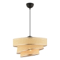 Couper Pendant Light 1xE27/60W/230V Beige/Glossy Chrome