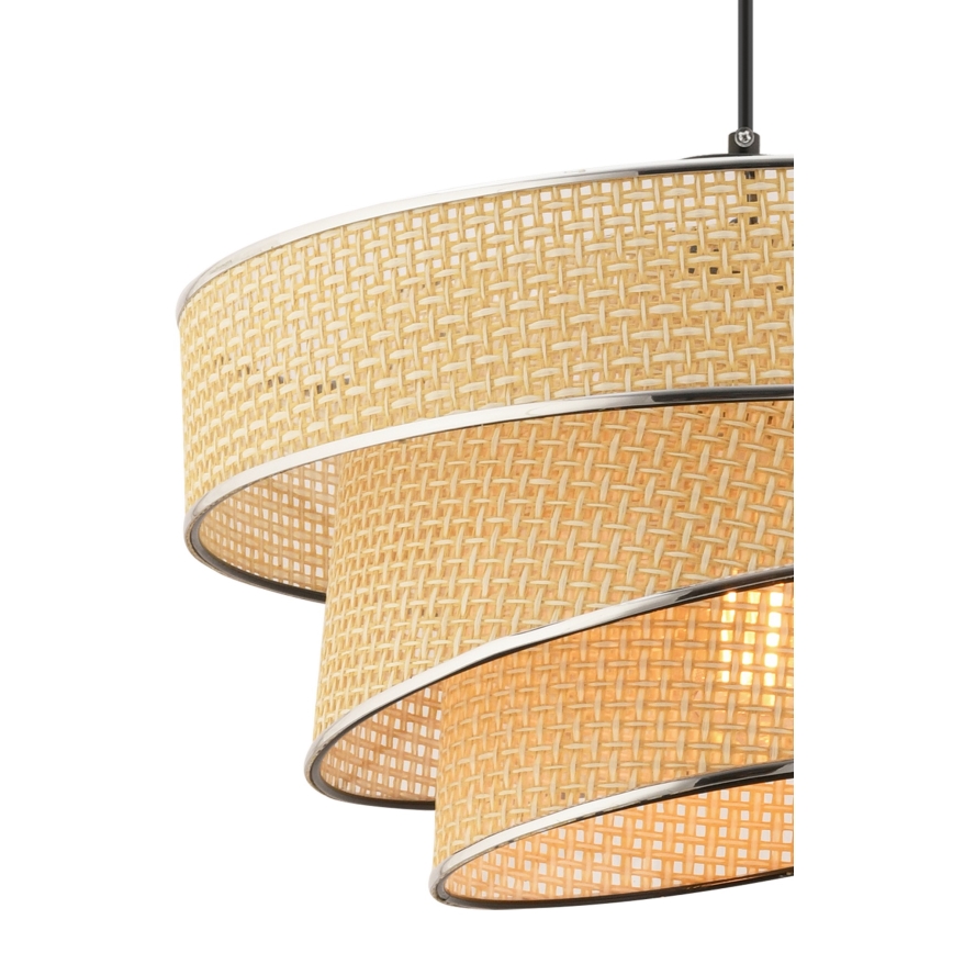 Couper Pendant Light 1xE27/60W/230V Beige/Glossy Chrome