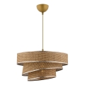 COUPER Pendant Light 1xE27/60W/230V brown/glossy chrome